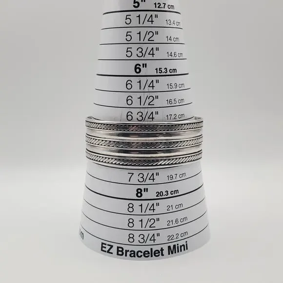 Vintage Sterling Silver Twisted Rope Cable 1” Wide Cuff Bracelet Men’s Women’s - Picture 9 of 11